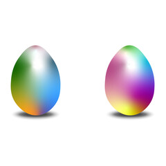 Two beautiful painted eggs for Easter