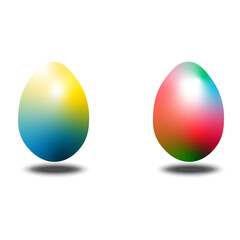 Two beautiful painted eggs for Easter