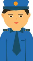 policeman in uniform cartoon character vector