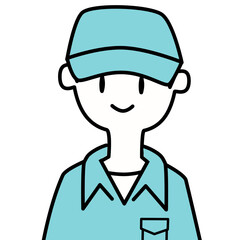 Icon of man in work clothes