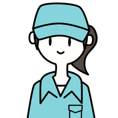 Clip art of woman in work clothes
