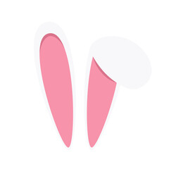 Bunny ears for Happy Easter Spring Holiday Background Illustration