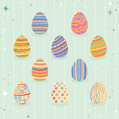 ten easter eggs