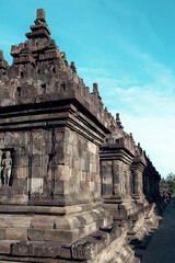 Naklejka premium Ijo Temple, is a Hindu temple located the highest in Yogyakarta, Indonesia