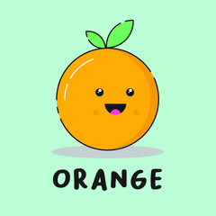 orange illustration cute, cute orange cartoon, premium illustration cute