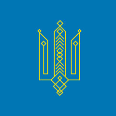 Ukraine flag icon in the shape of heart. Waving in the wind. Abstract waving flag ukraine. Paper cut style. Vector ukrainian symbol, icon, button	
