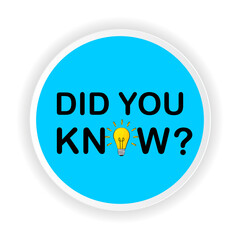 Did you know Speech Bubble Background with Idea Light Bulb Icon Illustration