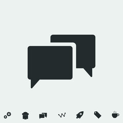 Naklejka premium chatting icon vector illustration and symbol for website and graphic design