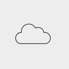 cloud icon vector illustration and symbol for website and graphic design