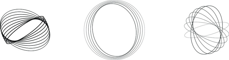 Lines in Circle Form . Spiral Vector Illustration .Technology round. Wave Logo . Design element . Abstract Geometric shape .
