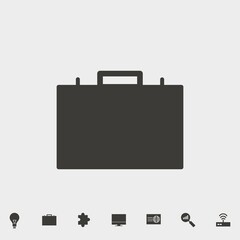 briefcase icon vector illustration and symbol for website and graphic design