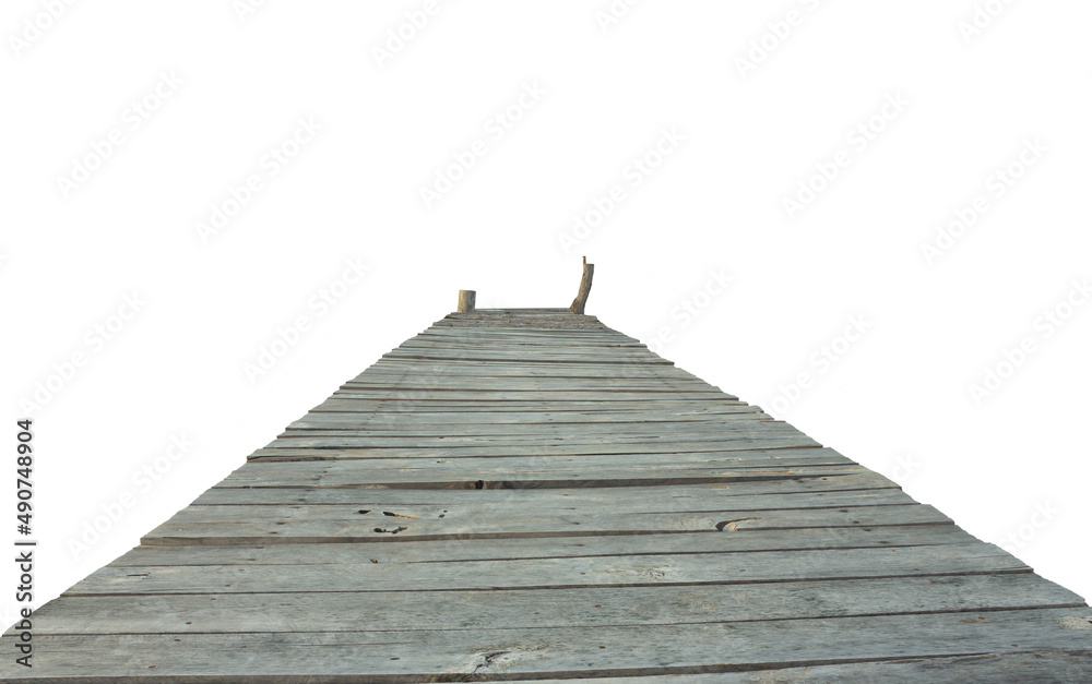 Wall mural wooden bridge