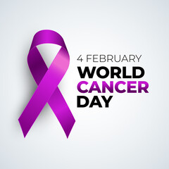 4 February World Cancer Day Medical Background Illustration