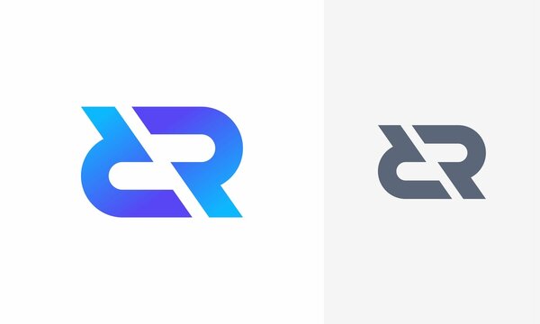 Letter RR logo. double R icon design. Template elements. Geometric abstract logos