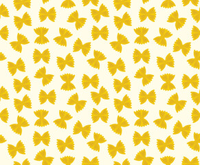 italian farfalle pasta seamless background- vector illustration