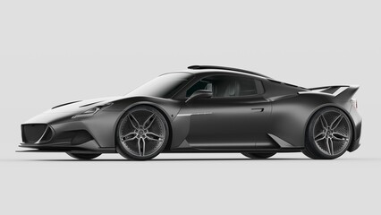 Fototapeta na wymiar 3D rendering of a brand-less generic concept car
