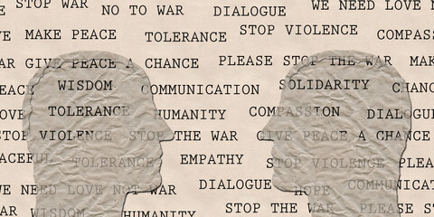Words of Peace, dialogue concept. - obrazy, fototapety, plakaty