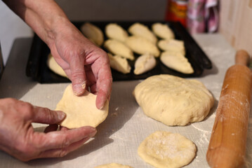 Simple but beautifully set dining table. All dishes are present: first, second, salad and compote. 
