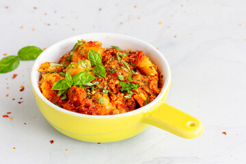 Cheesy Baked Mac and Cheese Close Up, Mediterranean Comfort Food
