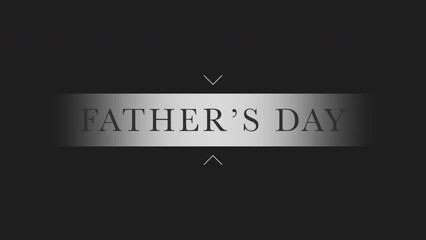 Father Day on black background, motion holidays and promo style background