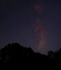 Milky Way and stars in North Caronia