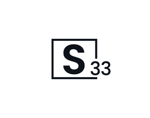 S33, 33S Initial letter logo