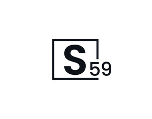 Obraz premium S59, 59S Initial letter logo