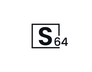 Obraz premium S64, 64S Initial letter logo