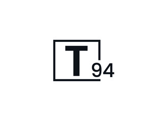Obraz premium T94, 94T Initial letter logo