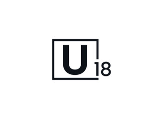 U18, 18U Initial letter logo