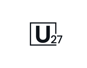 U27, 27U Initial letter logo