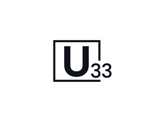 U33, 33U Initial letter logo