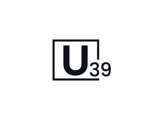 U39, 39U Initial letter logo