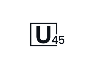 U45, 45U Initial letter logo