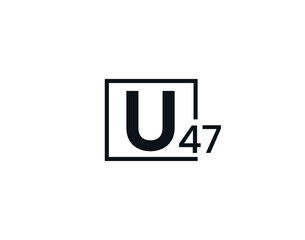 U47, 47U Initial letter logo