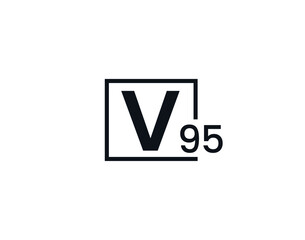 V95, 95V Initial letter logo