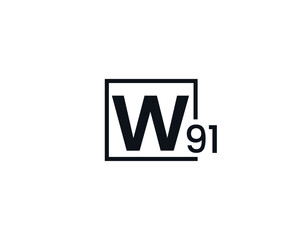 W91, 91W Initial letter logo
