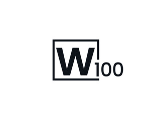 W100, 100W Initial letter logo