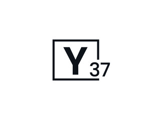 Y37, 37Y Initial letter logo