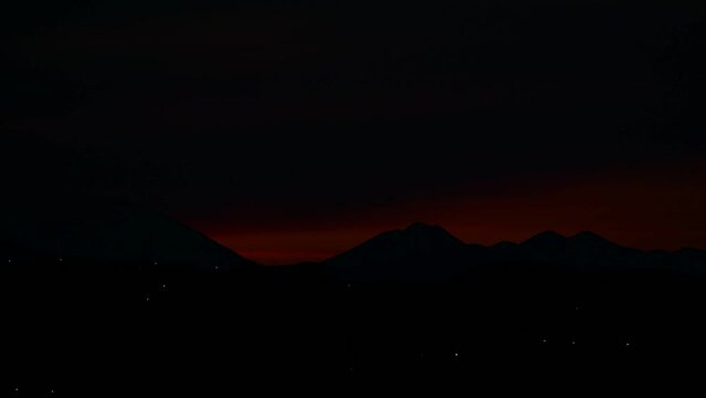 sunset over the mountains