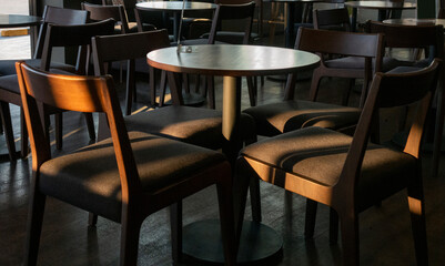 Fototapeta na wymiar Chair Interior of a modern restaurant or bar