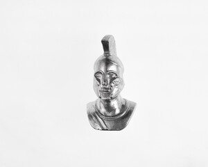 spartan statue Leonidas isolated on white background
