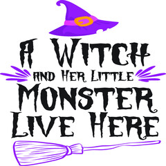 Halloween T-shirt and SVG Design 