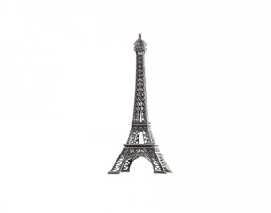 model eiffel tower isolated on white background