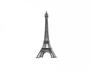 Deurstickers model eiffel tower isolated on white background © serikbaib