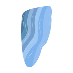 Blue aventurine. Crystal Gemstone magic. Bright and shiny. Colorful vector isolated illustration hand drawn. Icon single element