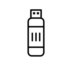 USB Flash Drive Icon Vector Illustration Flat Design