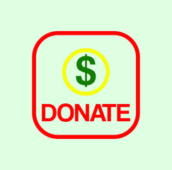Fototapeta premium donate button. donate sign. key. push button. Vector, Illustration, Template, image, icon, pictogram, Element.