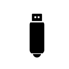 USB Flash Drive Icon Vector Illustration Flat Design
