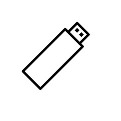 USB Flash Drive Icon Vector Illustration Flat Design